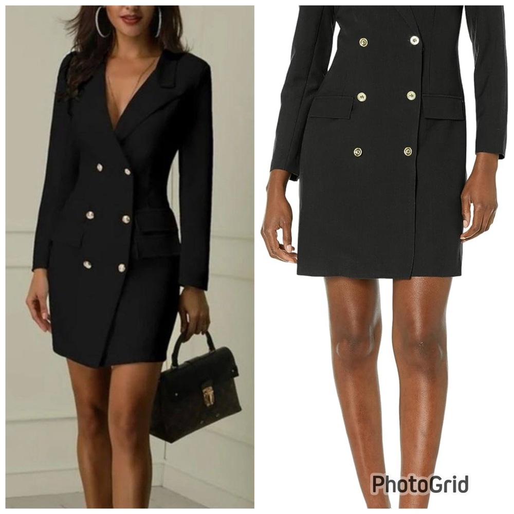 Sharagano Double Breasted Long Blazer / Dress 6 NWT
